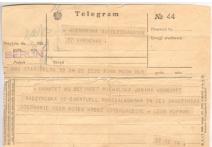 Telegram od Leona Hofmana do Janiny Michalskiej, Starobielsk, 22...1939. 