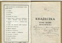 Książeczka Stanu Służby Oficerskiej wydana w Stanisławowie dn. 11 I 1939, ppor. rez. inż. Heimanna Jana s. Antoniego i Bronisławy.