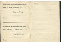 Legitymacja osobista nr 286 wydana w Warszawie dn. 24 II 1934 przez MSWojsk dla Jadwigi Głuchowskiej żony Tadeusza Głuchowskiego z WIG.