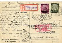 List/ karta pocztowa skierowana do Stanisława Rychlickiego do obozu w Starobielsku z dnia 10 VI 1940 z Przemyśla, ul. Langiewicza 9.