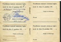 Legitymacja osobista nr 286 wydana w Warszawie dn. 24 II 1934 przez MSWojsk dla Jadwigi Głuchowskiej żony Tadeusza Głuchowskiego z WIG.