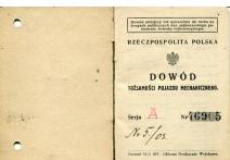 Dowód tożsamości pojazdu mechanicznego seria A nr 46905 na samochód Chevrolet wydany Kiełczewskiemu K.w Sierpcu 25 I 1935.