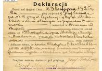 Deklaracja- Brześć n/Bugiem- dn. 23 XI 1925- informacja o Pawlukiewiczu Władysławie.